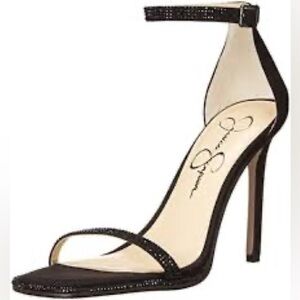 Jessica Simpson Ostey Women’s Black Supreme Microsuede Stiletto Heels size 7.5
